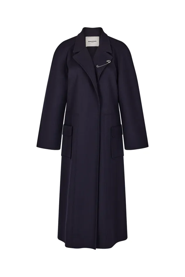 Women Oversized Reversable Coat Navy Blue Sonia Rykiel Coats