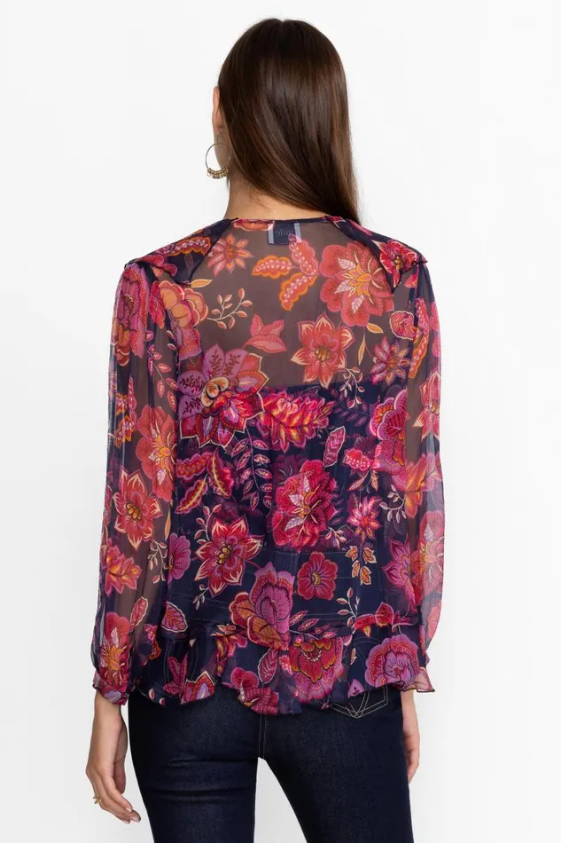 Women Petites Johnny Was KIKO RUFFLE BLOUSE Petria Women Petites Johnny Was KIKO RUFFLE BLOUSE Petria
