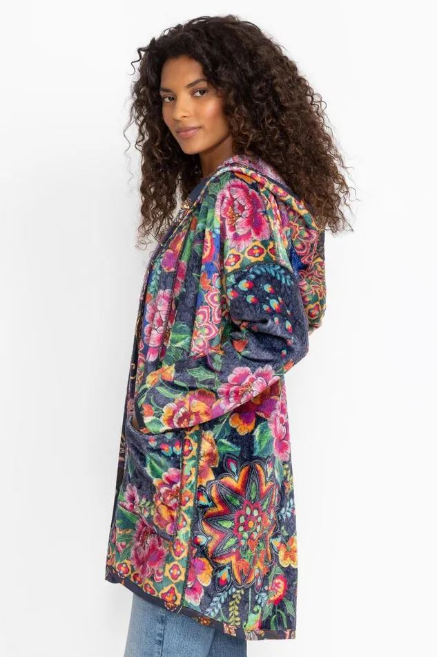 Women Plus Size Johnny Was JOAN POUCH POCKET SHERPA JACKET Darnahta Scarf Print Women Plus Size Johnny Was JOAN POUCH POCKET SHERPA JACKET Darnahta Scarf Print