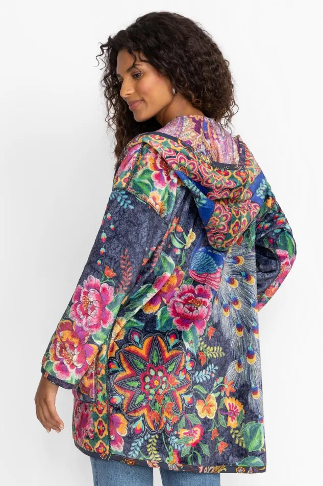 Women Plus Size Johnny Was JOAN POUCH POCKET SHERPA JACKET Darnahta Scarf Print Women Plus Size Johnny Was JOAN POUCH POCKET SHERPA JACKET Darnahta Scarf Print