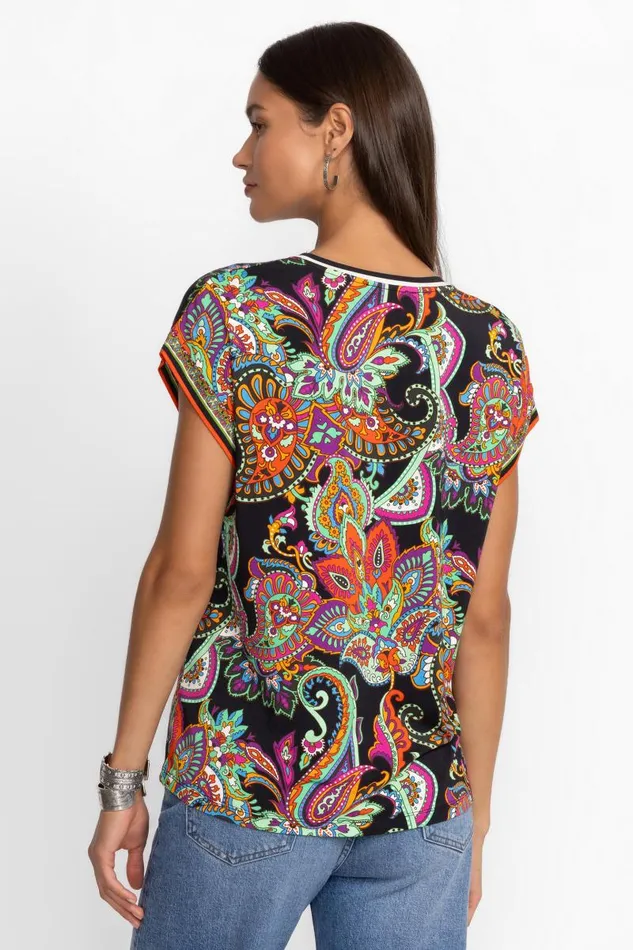 Women Plus Size Johnny Was THE JANIE FAVORITE RELAXED TEE Cachemir Scarf Print Women Plus Size Johnny Was THE JANIE FAVORITE RELAXED TEE Cachemir Scarf Print