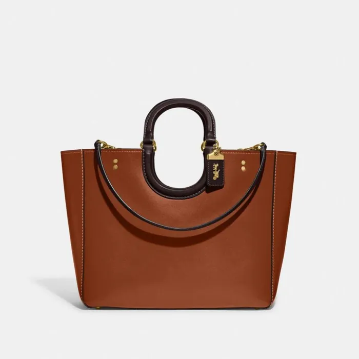 Women Rae Tote In Colorblock Brass1941 Saddle Multi Coach Totes and Carryalls
