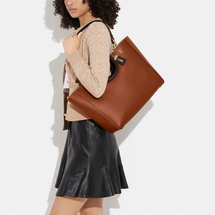 Women Rae Tote In Colorblock Brass1941 Saddle Multi Coach Totes and Carryalls Women Rae Tote In Colorblock Brass1941 Saddle Multi Coach Totes and Carryalls