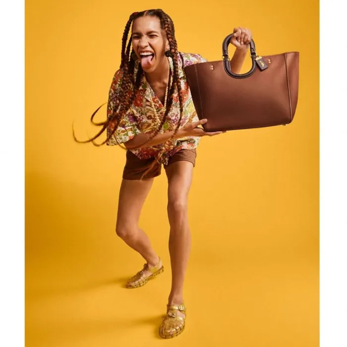 Women Rae Tote In Colorblock Brass1941 Saddle Multi Coach Totes and Carryalls Women Rae Tote In Colorblock Brass1941 Saddle Multi Coach Totes and Carryalls