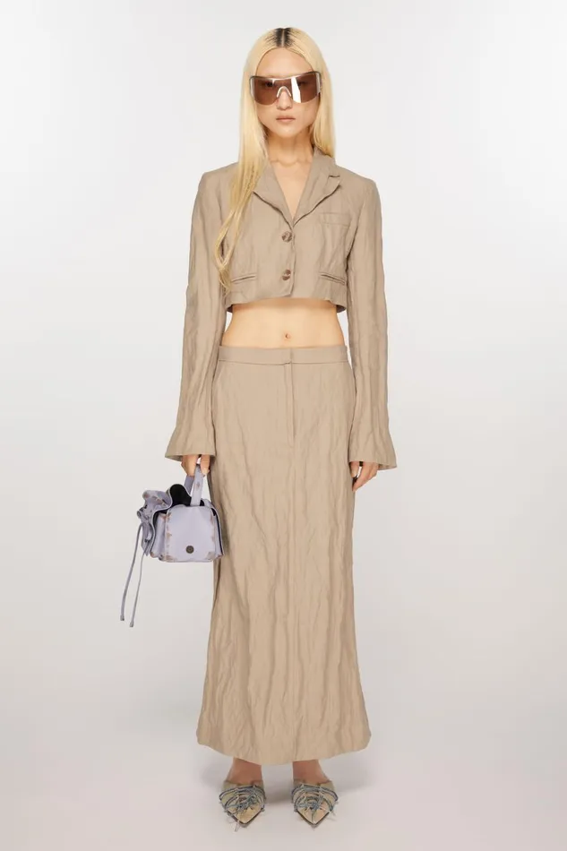 Women Regular Fit Suit Jacket Cold Beige Acne Studios Suit Jackets