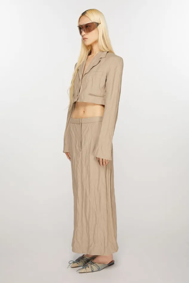 Women Regular Fit Suit Jacket Cold Beige Acne Studios Suit Jackets