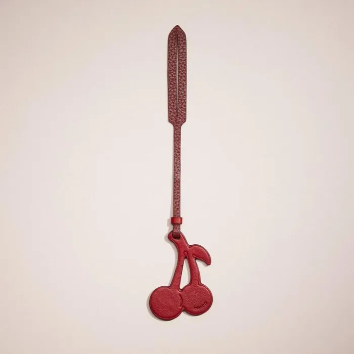 Women Remade Cherry Bag Charm Red Multi Coach Bag Straps and Keychains
