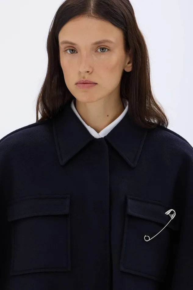 Women Reversable Cape Navy Blue Sonia Rykiel Jackets