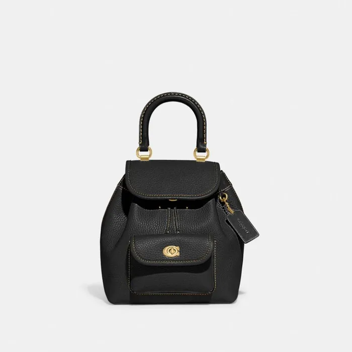 Women Riya Backpack 21 Brassblack Coach Backpacks