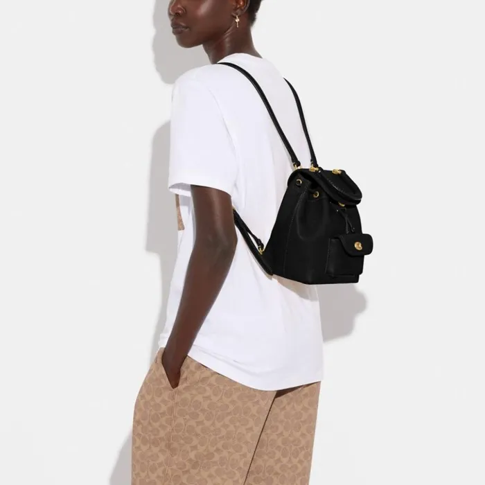 Women Riya Backpack 21 Brassblack Coach Backpacks