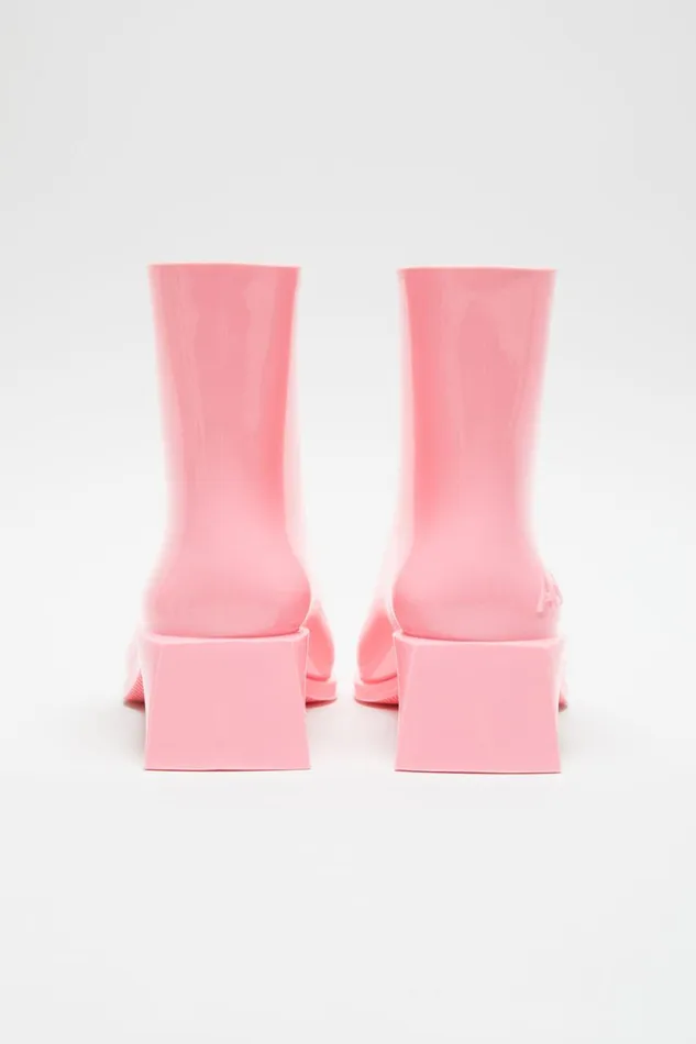 Women Rubber Ankle Boots Pale Pink Acne Studios Shoes
