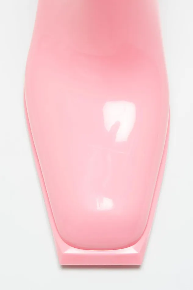 Women Rubber Ankle Boots Pale Pink Acne Studios Shoes