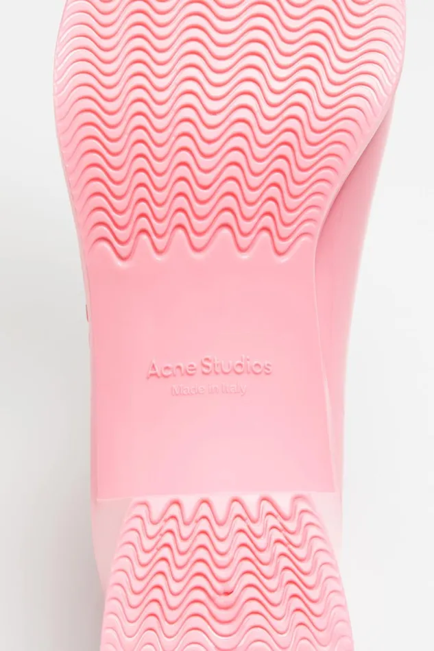 Women Rubber Ankle Boots Pale Pink Acne Studios Shoes