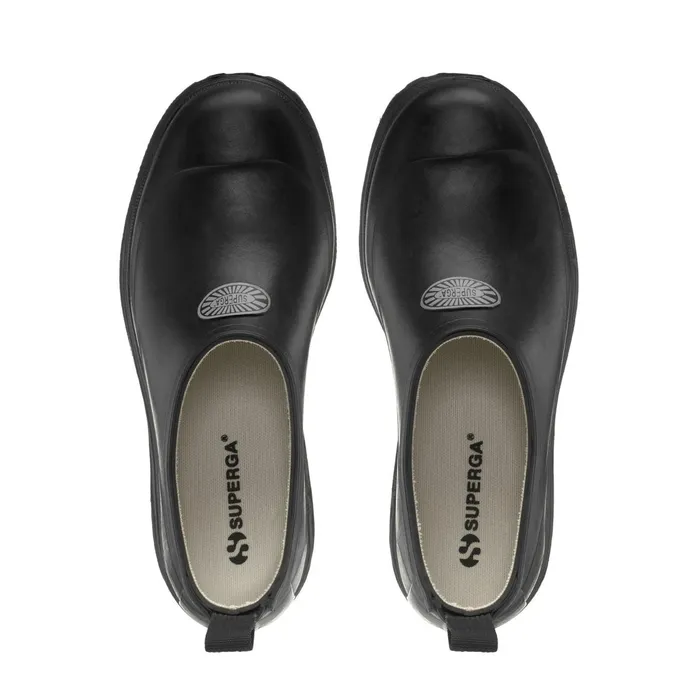 Women Rubber Boots Unisex 809 RUBBER MULE Low Cut BLACK Superga Gumboots