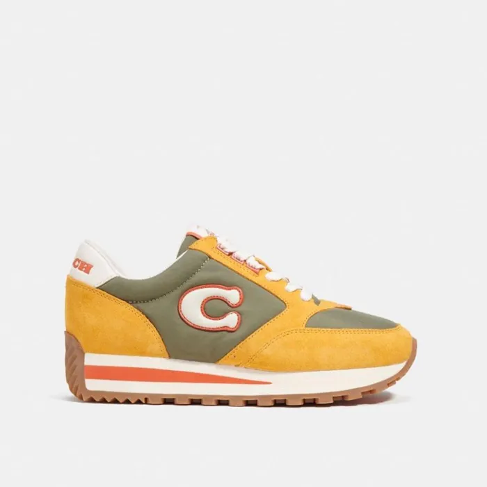 Women Runner Sneaker Army Greenbuttercup Coach Sneakers
