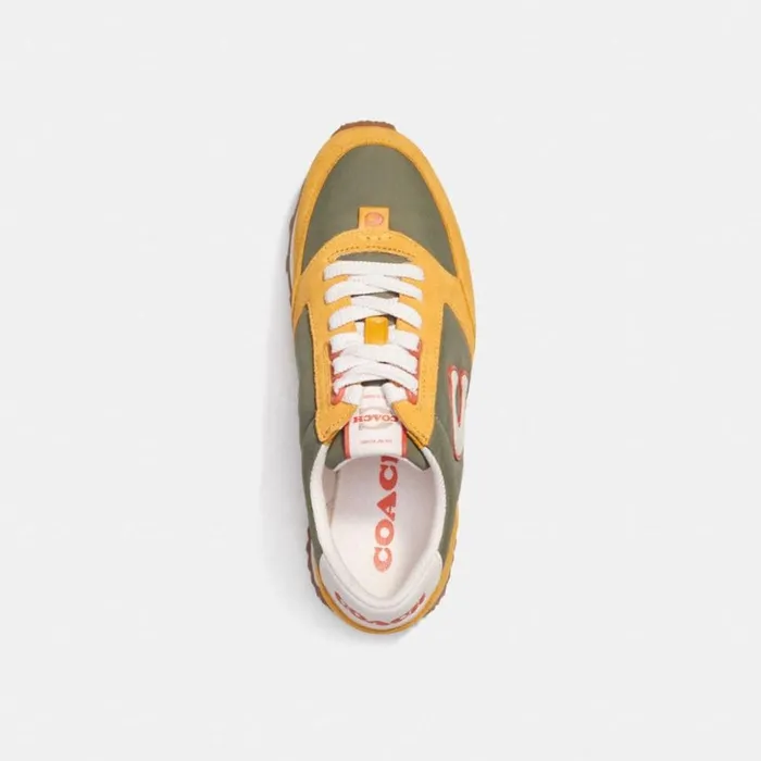 Women Runner Sneaker Army Greenbuttercup Coach Sneakers