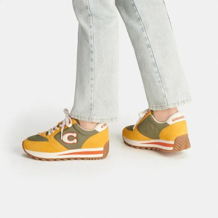 Women Runner Sneaker Army Greenbuttercup Coach Sneakers