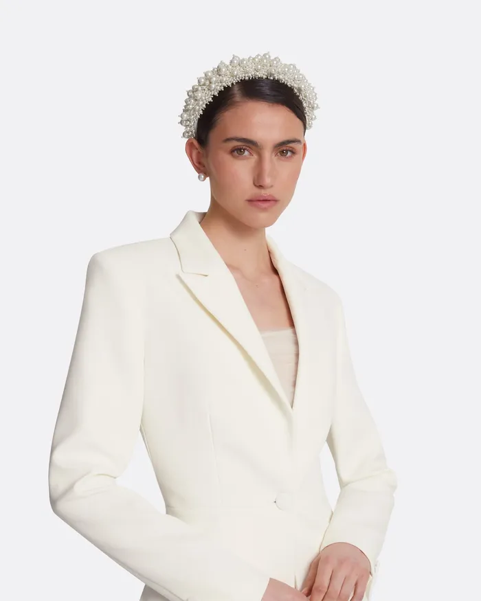 Women Safiyaa Arlene Ivory jacket Ivory Jackets and Coats