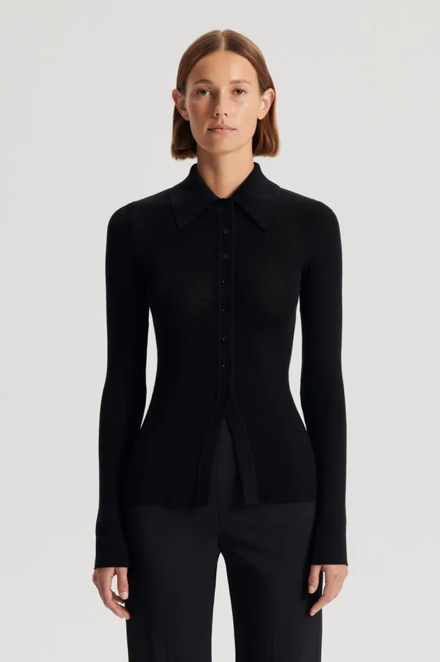 Women Scanlan Theodore Babywool BABYWOOL CARDIGAN Black All Women Scanlan Theodore Babywool BABYWOOL CARDIGAN Black All