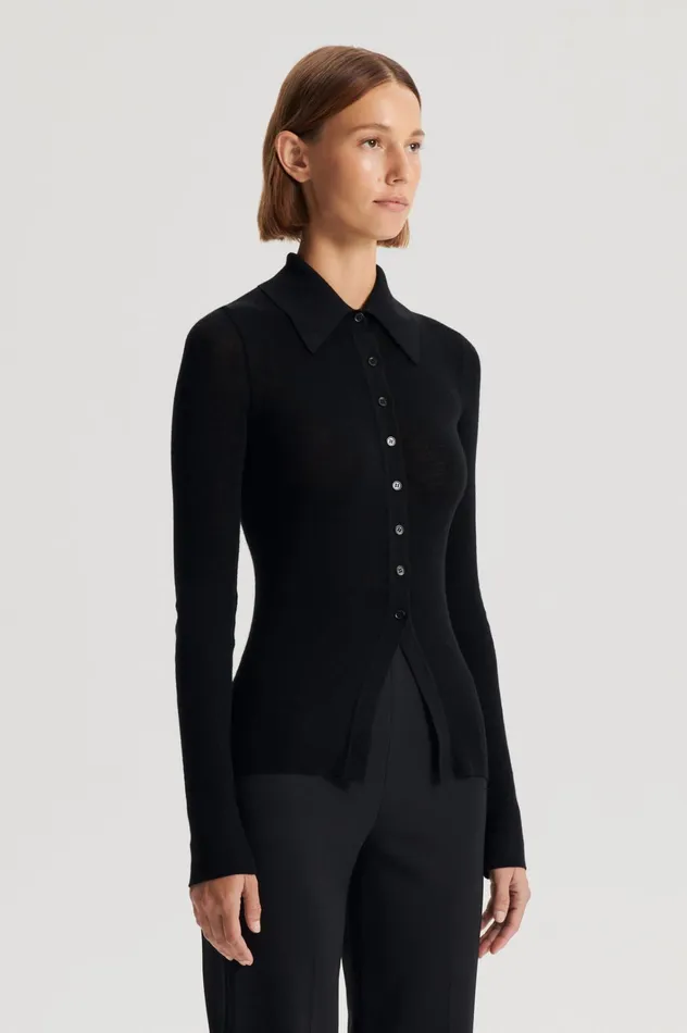 Women Scanlan Theodore Babywool BABYWOOL CARDIGAN Black All Women Scanlan Theodore Babywool BABYWOOL CARDIGAN Black All