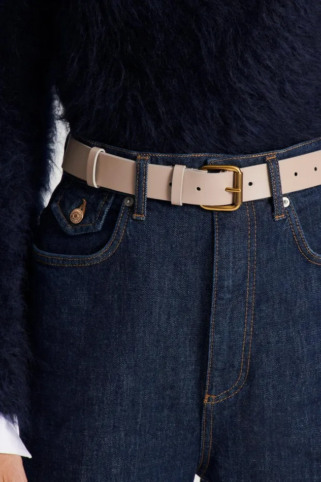 Women Scanlan Theodore Belts ROLLER BUCKLE BELT 3 Nude