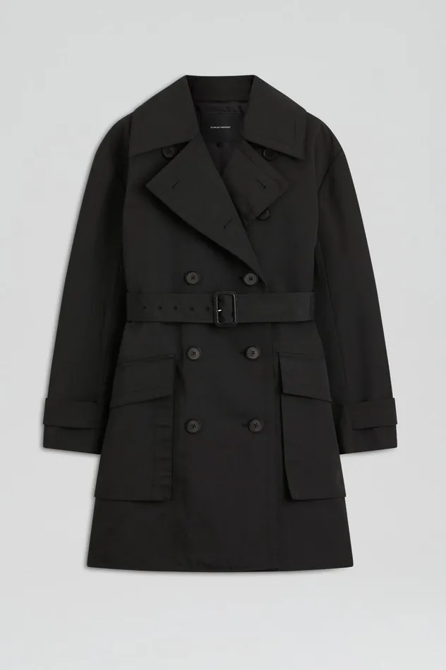 Women Scanlan Theodore Coats TRENCH COAT Black Women Scanlan Theodore Coats TRENCH COAT Black