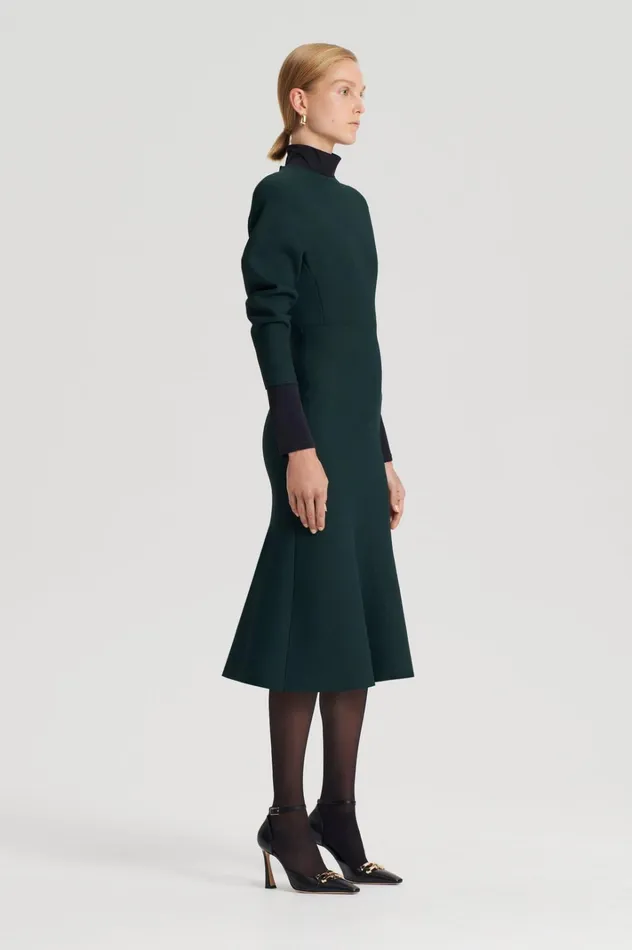 Women Scanlan Theodore Dresses CREPE KNIT COCOON DRESS Darkgreen Women Scanlan Theodore Dresses CREPE KNIT COCOON DRESS Darkgreen