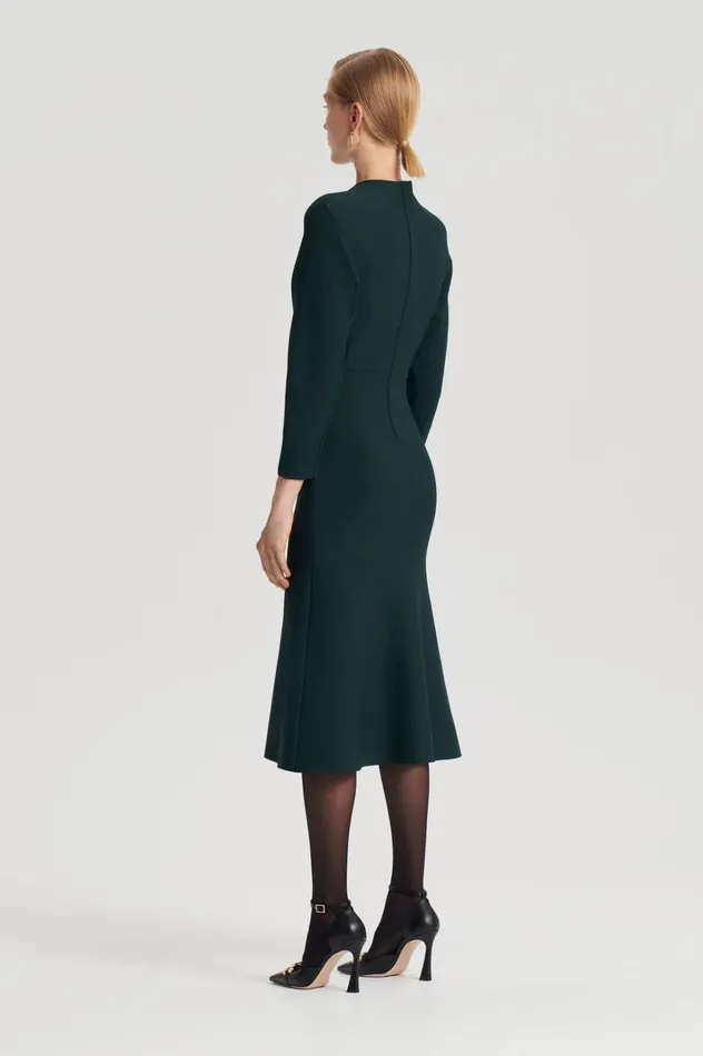 Women Scanlan Theodore Dresses CREPE KNIT COCOON DRESS Darkgreen Women Scanlan Theodore Dresses CREPE KNIT COCOON DRESS Darkgreen