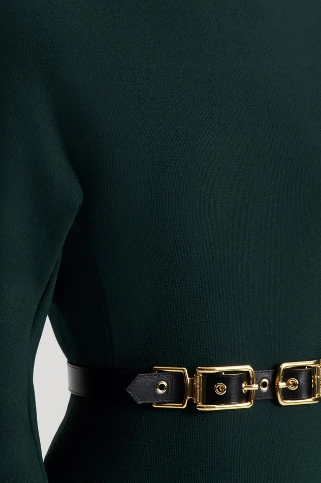 Women Scanlan Theodore Dresses CREPE KNIT COCOON DRESS Darkgreen Women Scanlan Theodore Dresses CREPE KNIT COCOON DRESS Darkgreen