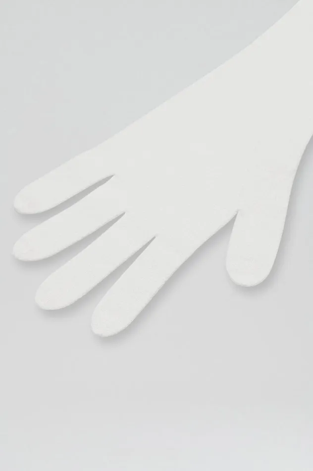 Women Scanlan Theodore Gloves CREPE KNIT GLOVES Cream Women Scanlan Theodore Gloves CREPE KNIT GLOVES Cream