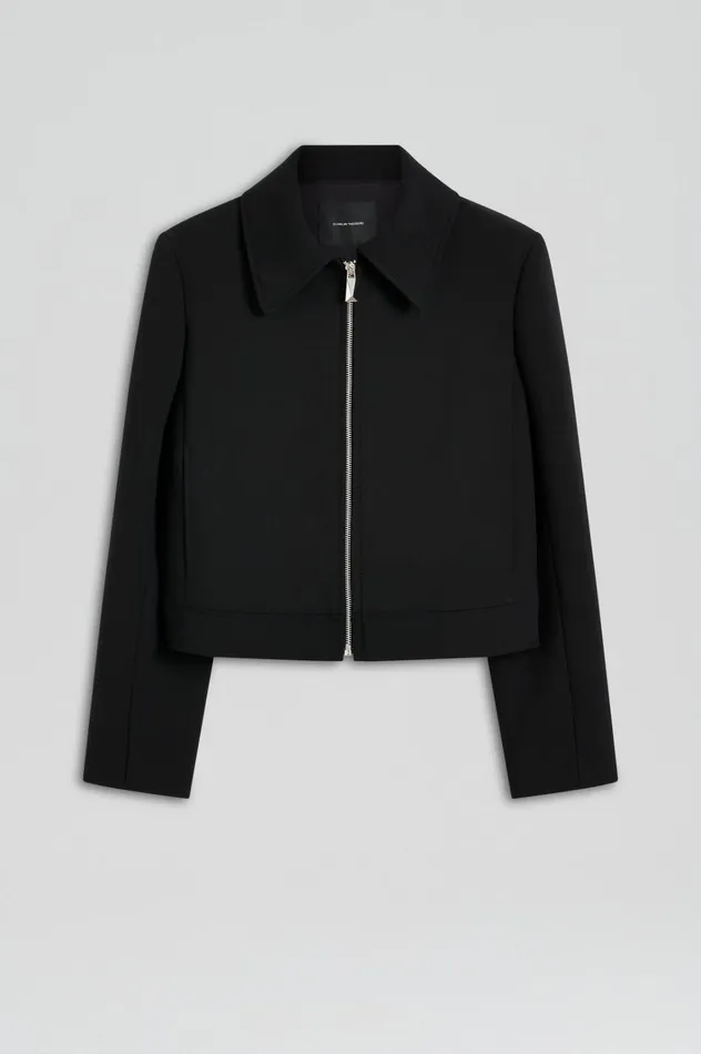 Women Scanlan Theodore Jackets CADY ZIP JACKET Black