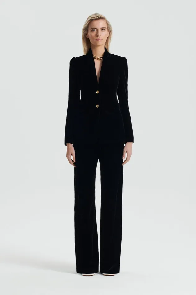 Women Scanlan Theodore Jackets VELVET JACKET Black