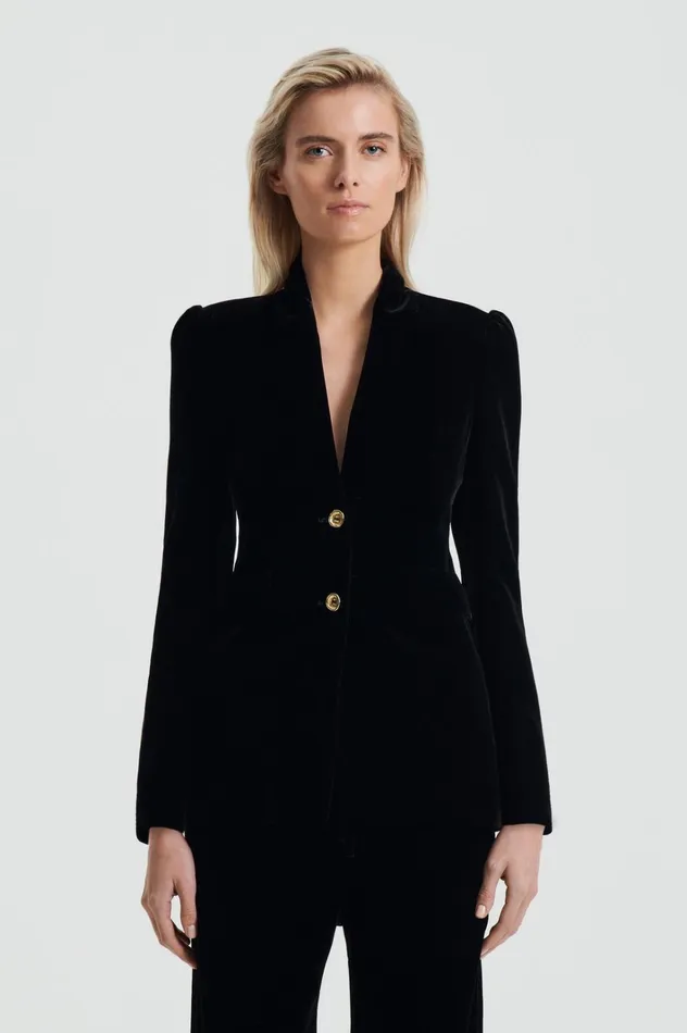 Women Scanlan Theodore Jackets VELVET JACKET Black Women Scanlan Theodore Jackets VELVET JACKET Black