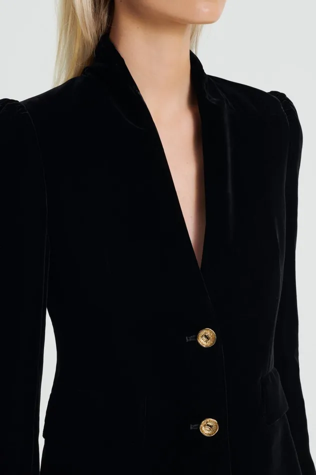 Women Scanlan Theodore Jackets VELVET JACKET Black Women Scanlan Theodore Jackets VELVET JACKET Black