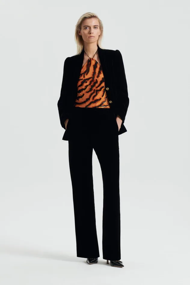Women Scanlan Theodore Jackets VELVET JACKET Black Women Scanlan Theodore Jackets VELVET JACKET Black