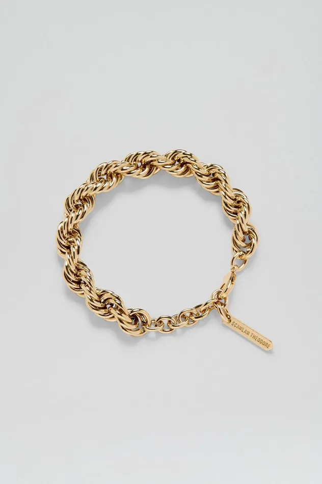 Women Scanlan Theodore Jewelry CHUNKY ROPE CHAIN BRACELET Lightgold Women Scanlan Theodore Jewelry CHUNKY ROPE CHAIN BRACELET Lightgold
