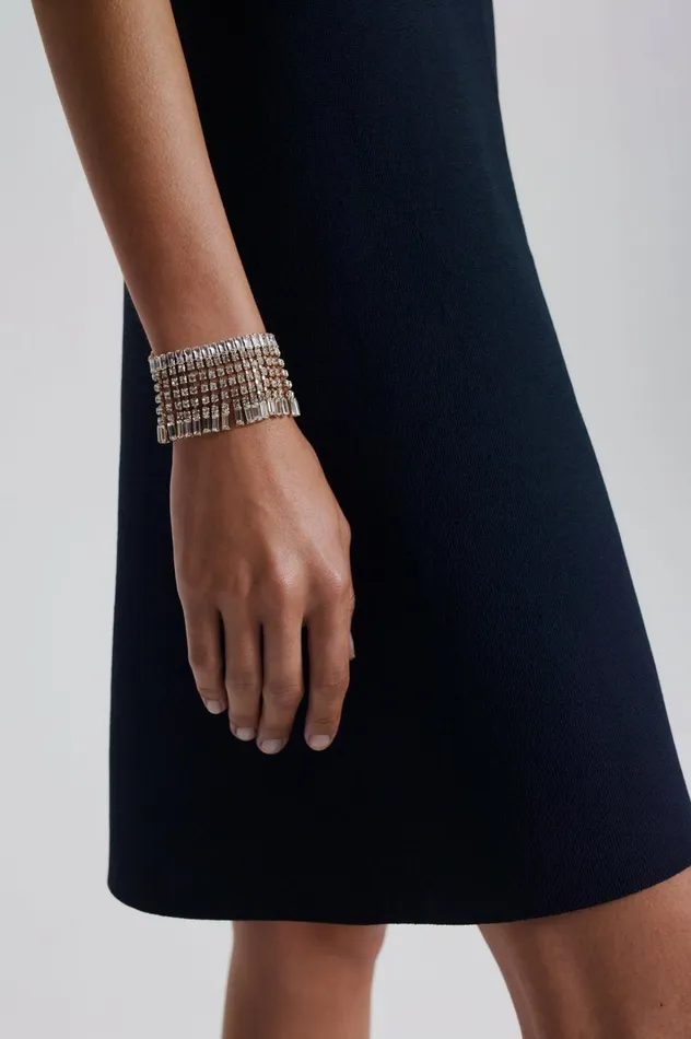 Women Scanlan Theodore Jewelry DIAMANTE DECO FRINGE BRACELET Lightgoldcrystal