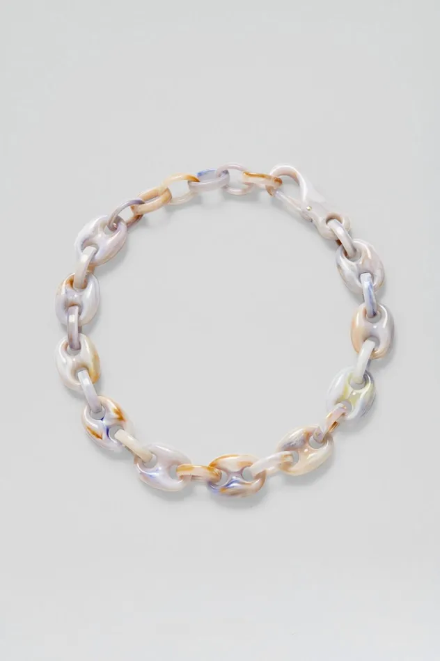 Women Scanlan Theodore Jewelry ITALIAN RESIN MARINER CHOKER Marble Women Scanlan Theodore Jewelry ITALIAN RESIN MARINER CHOKER Marble