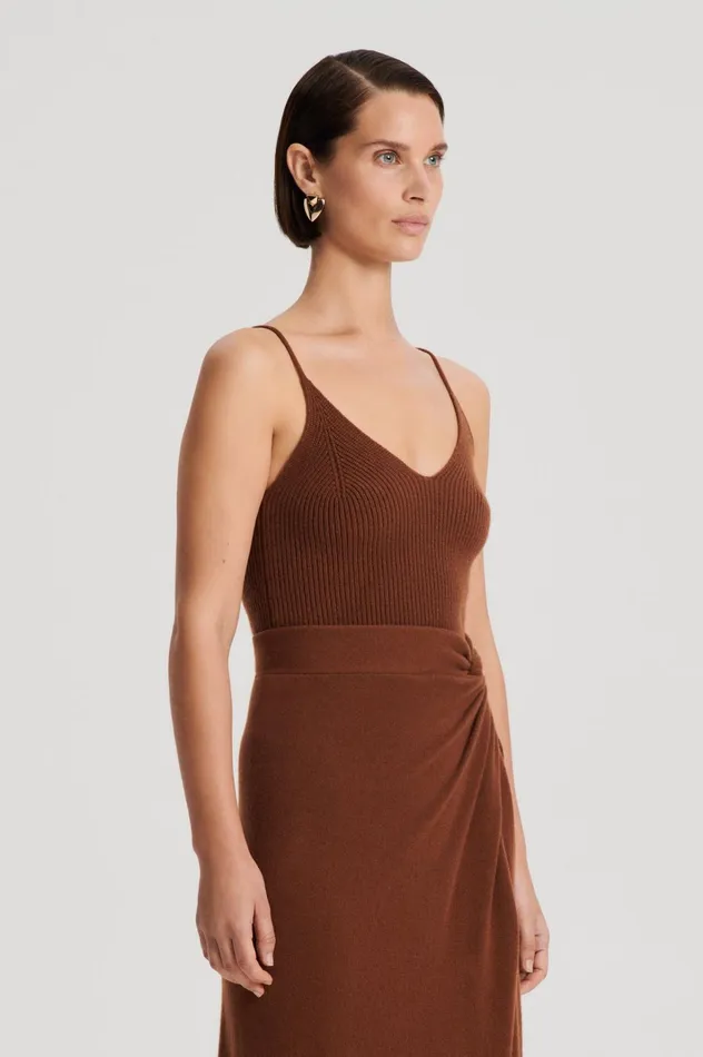 Women Scanlan Theodore Knitwear CASHMERE CAMISOLE Spice Women Scanlan Theodore Knitwear CASHMERE CAMISOLE Spice