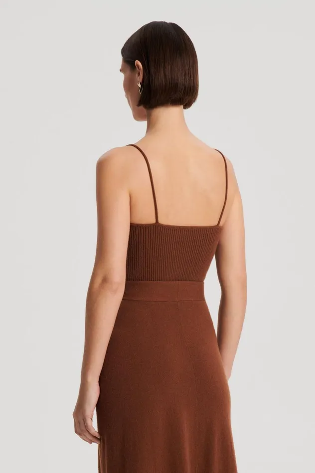 Women Scanlan Theodore Knitwear CASHMERE CAMISOLE Spice Women Scanlan Theodore Knitwear CASHMERE CAMISOLE Spice