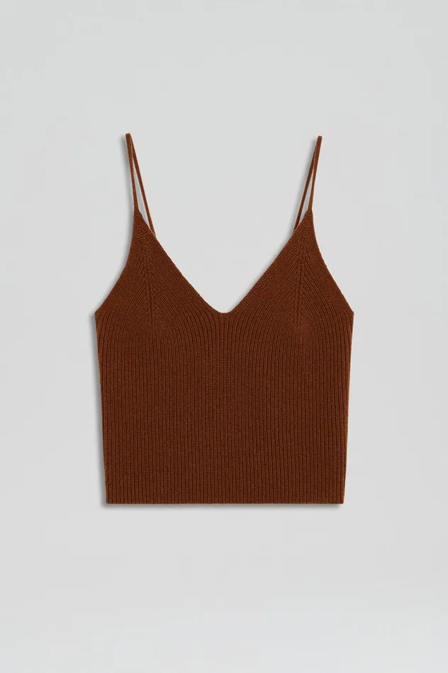 Women Scanlan Theodore Knitwear CASHMERE CAMISOLE Spice Women Scanlan Theodore Knitwear CASHMERE CAMISOLE Spice