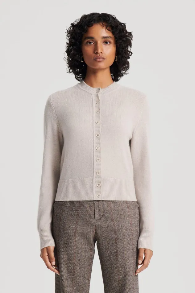 Women Scanlan Theodore Knitwear CASHMERE CARDIGAN Dove Women Scanlan Theodore Knitwear CASHMERE CARDIGAN Dove