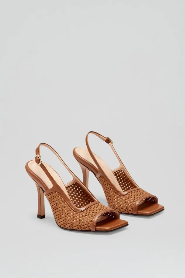 Women Scanlan Theodore Shoes MESH SLINGBACK 95 Tan