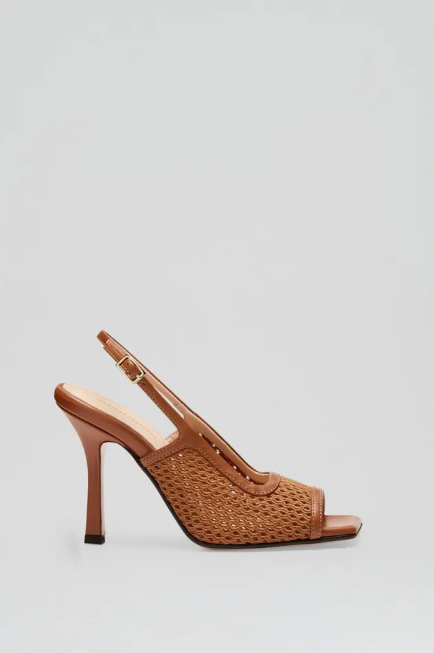 Women Scanlan Theodore Shoes MESH SLINGBACK 95 Tan