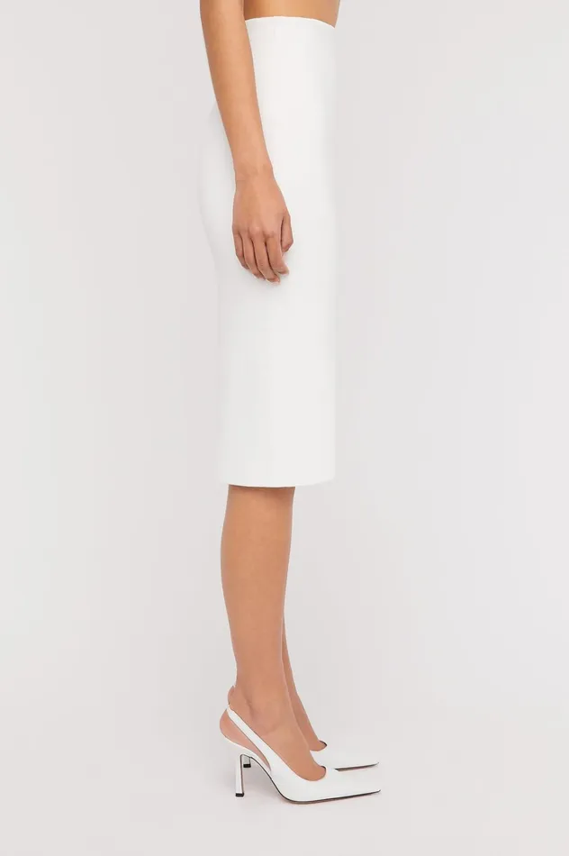 Women Scanlan Theodore Skirts CREPE KNIT PENCIL SKIRT Cream