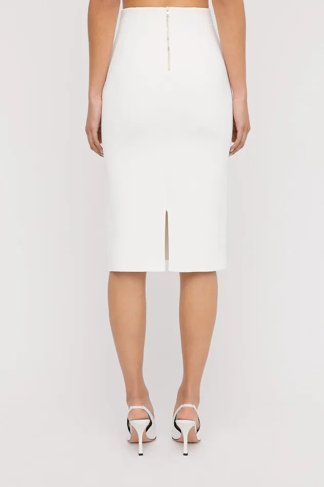 Women Scanlan Theodore Skirts CREPE KNIT PENCIL SKIRT Cream