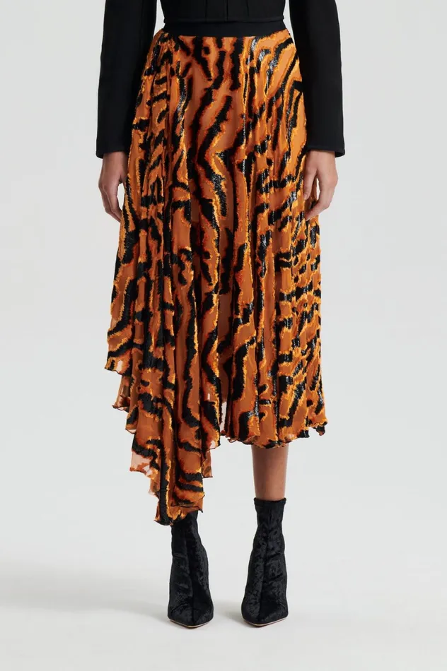 Women Scanlan Theodore Skirts FRENCH BURNT OUT SKIRT Burntorange Women Scanlan Theodore Skirts FRENCH BURNT OUT SKIRT Burntorange