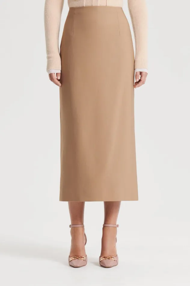 Women Scanlan Theodore Skirts MILANO PENCIL SKIRT Camel Women Scanlan Theodore Skirts MILANO PENCIL SKIRT Camel