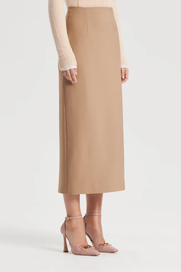 Women Scanlan Theodore Skirts MILANO PENCIL SKIRT Camel Women Scanlan Theodore Skirts MILANO PENCIL SKIRT Camel