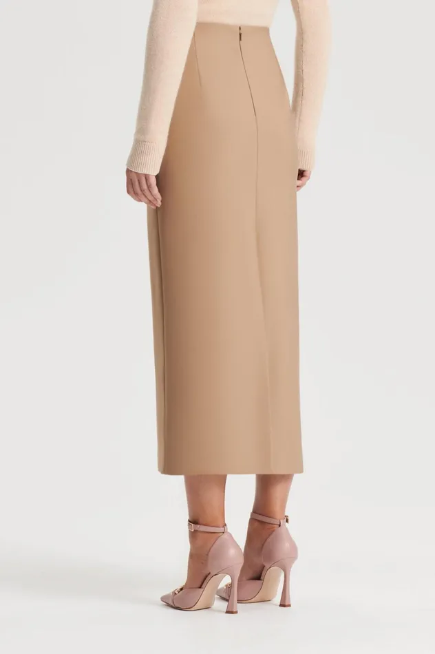 Women Scanlan Theodore Skirts MILANO PENCIL SKIRT Camel Women Scanlan Theodore Skirts MILANO PENCIL SKIRT Camel
